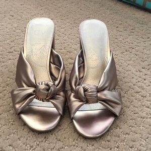 Dolce Vita Gold Knotted Heels